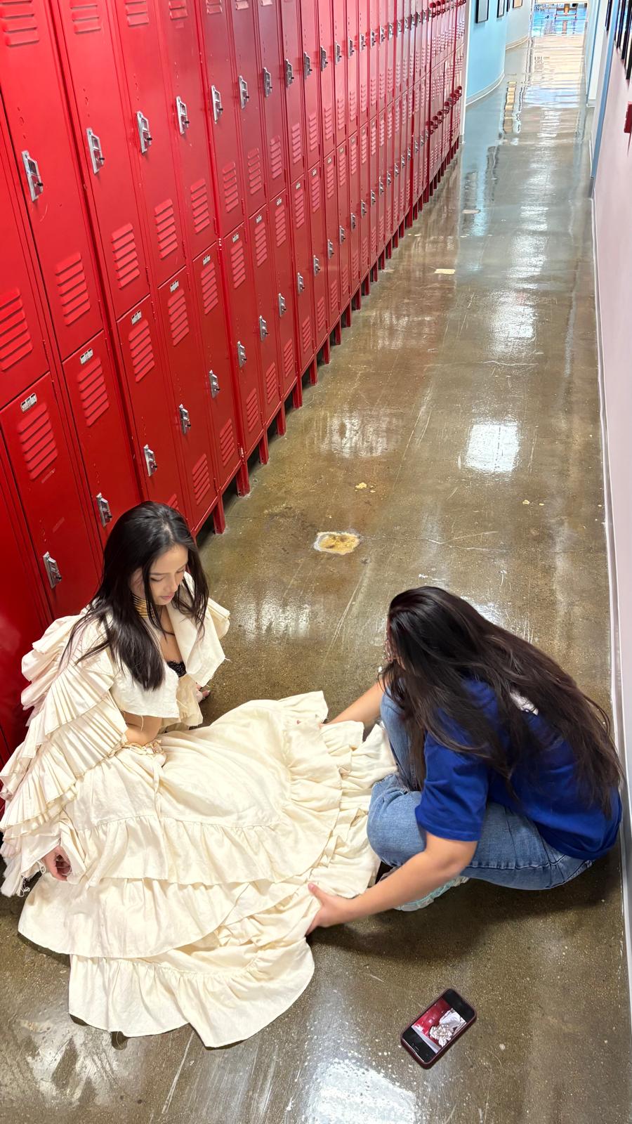 Behind the scenes from the styling shoot